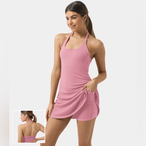 Halara In My Feels halter dress with built in shorts - Picture 2 of 4